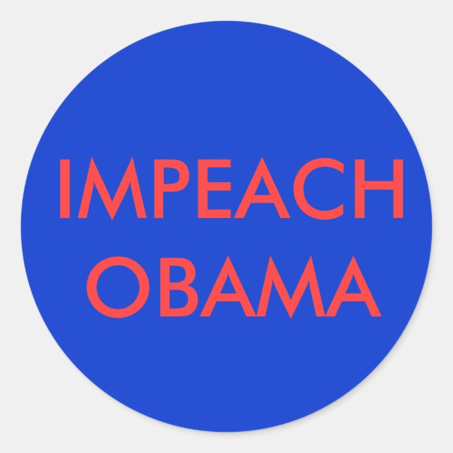 IMPEACH OBAMA STICKER (Front)