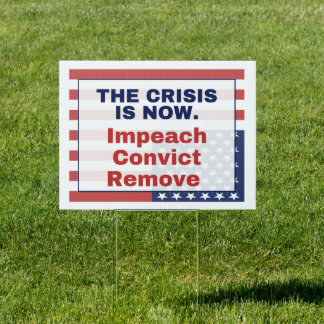 Impeach Remove Convict SOS Upside Down USA Flag Sign