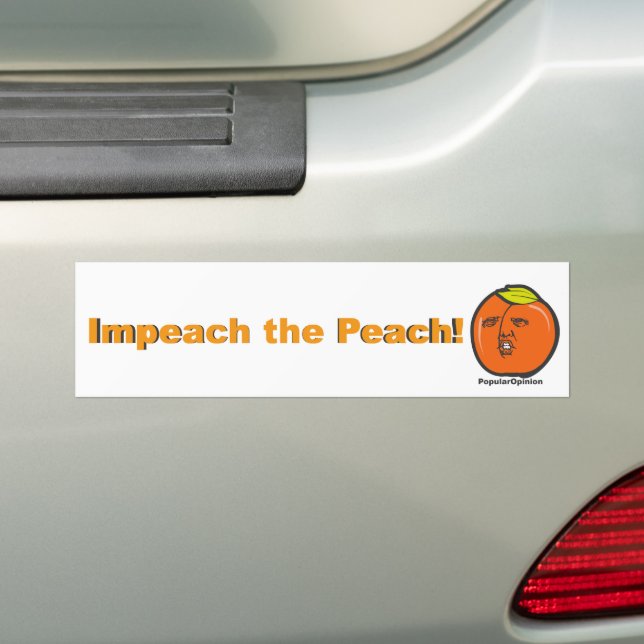 Impeach the Peach Bumper Sticker (On Car)