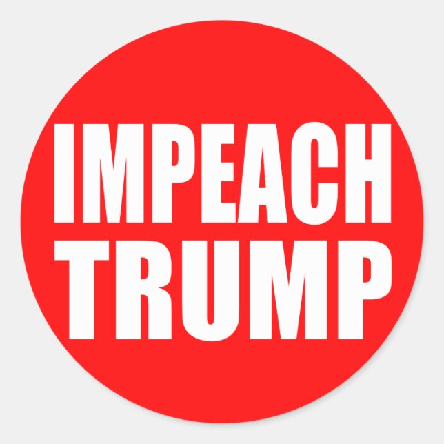 "IMPEACH TRUMP" CLASSIC ROUND STICKER (Front)
