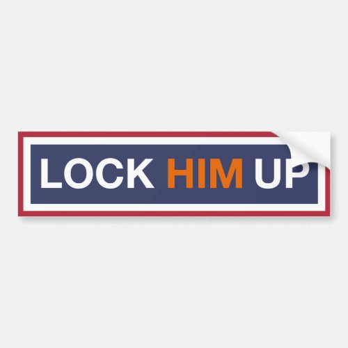 Impeach Trump  Lock Him Up Bumper Sticker
