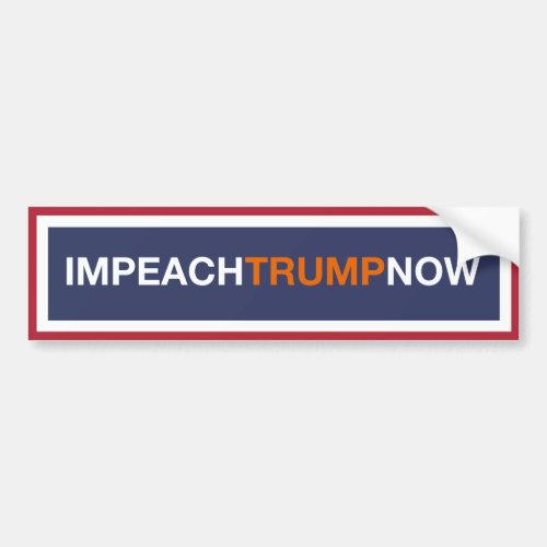Impeach Trump NOW  Lock Him Up Bumper Sticker
