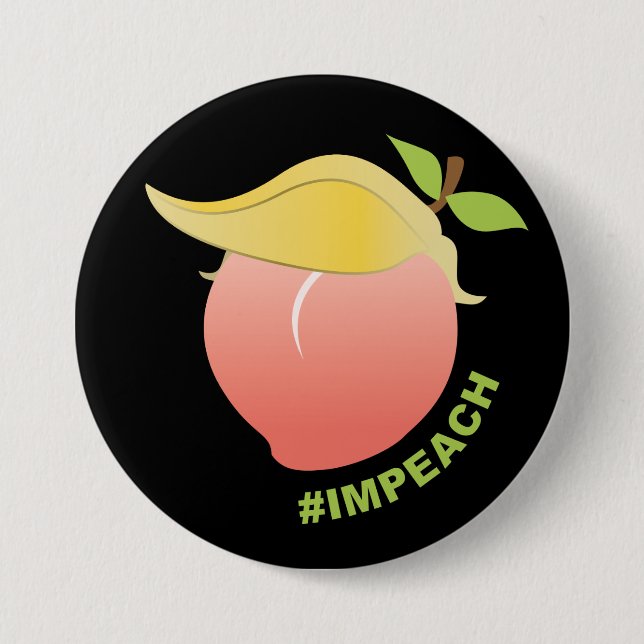 Impeach Trump Peach Button (Front)