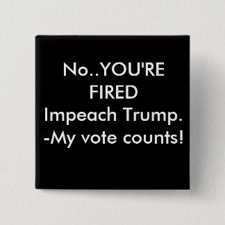 Impeach trump pinback button