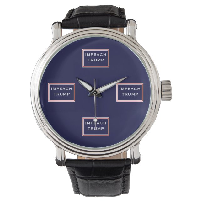 Impeach Trump Red White Blue Watch (Front)