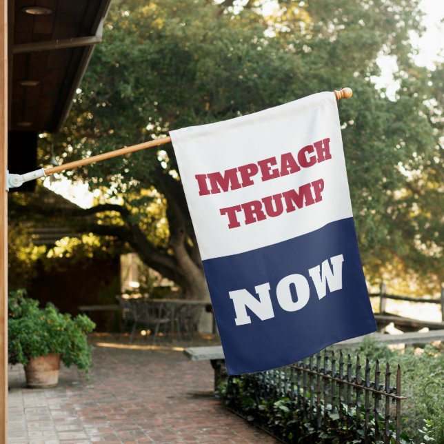 Impeachment Now Anti Trump Trumpism House Flag (In SItu)