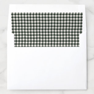 Imperfect Gingham Plaid Rustic Farmhouse Black Envelope Liner