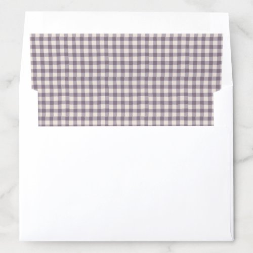Imperfect Gingham Plaid Rustic Farmhouse Mauve Envelope Liner