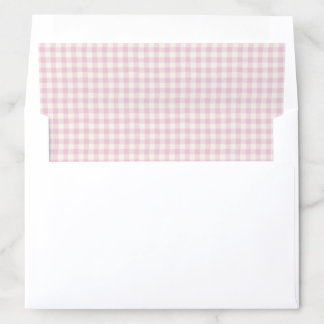 Imperfect Gingham Plaid Rustic Farmhouse Rose Jam Envelope Liner