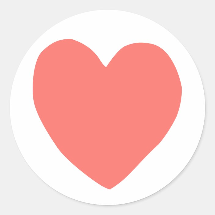 imperfect heart (salmon) classic round sticker