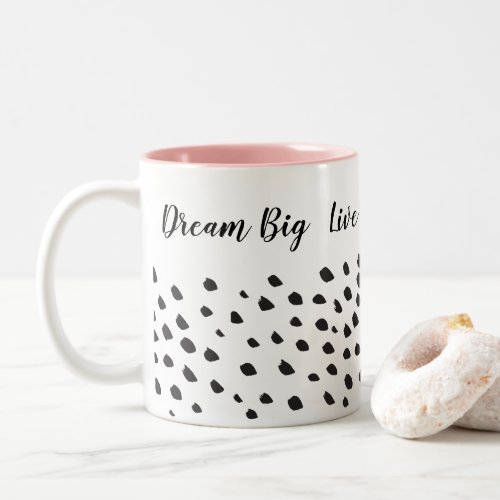 IMPERFECT PAINT DABS cute fun modern minimal Two_Tone Coffee Mug