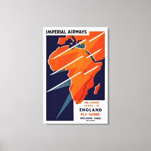 Imperial Airways Africa Canvas Print