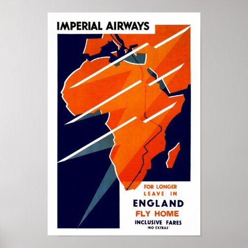 Imperial Airways Africa Poster