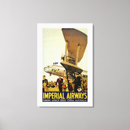 Imperial Airways Arrival Canvas Print