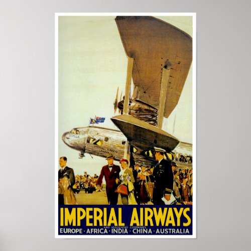 Imperial Airways Arrival Poster