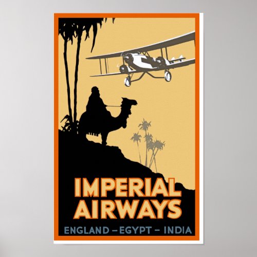 Imperial Airways  England _ Egypt _ India Poster