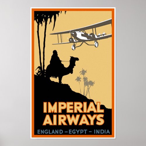 Imperial Airways  England _ Egypt _ India Poster