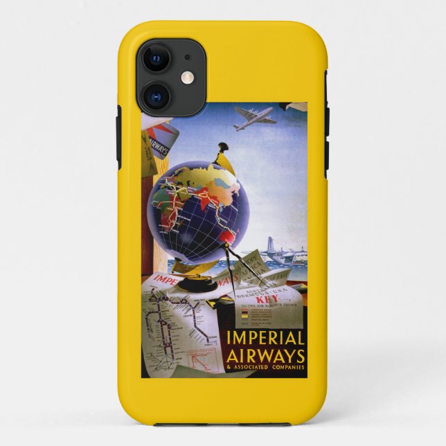 Imperial Airways Globe Case-Mate iPhone Case (Back)