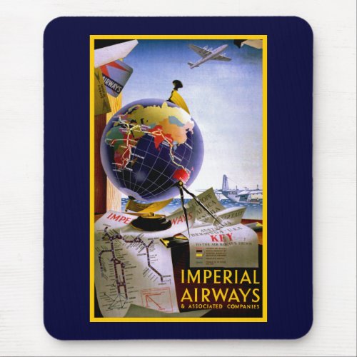 Imperial Airways Globe Mouse Pad