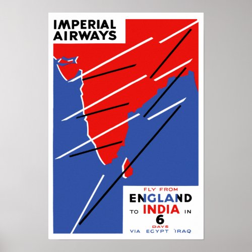 Imperial Airways  India Poster