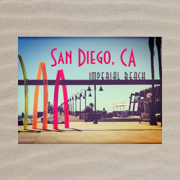 Imperial Beach - San Diego  Ca Portwood Pier Plaza Postcard by TheBeachBum at Zazzle