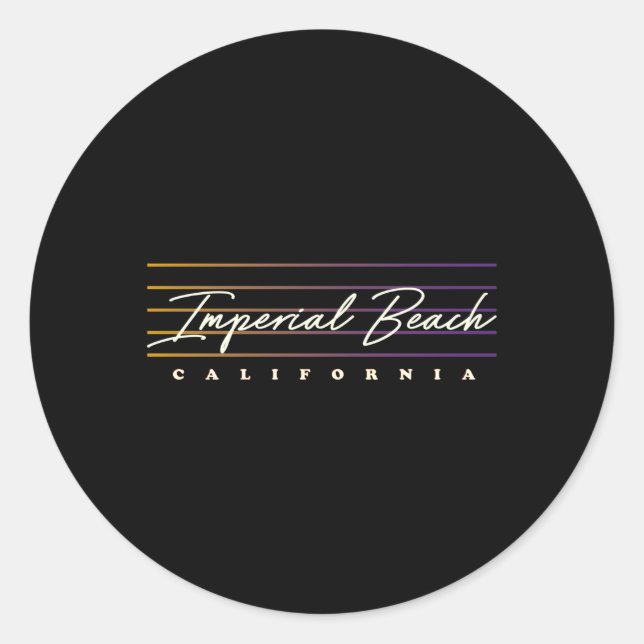 Imperial Beach Style Classic Round Sticker (Front)