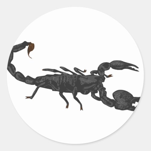 Imperial Black Scorpion Classic Round Sticker