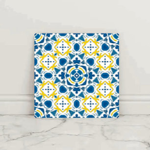 Imperial Blue Elegant Geometric Mosaic Ceramic Tile