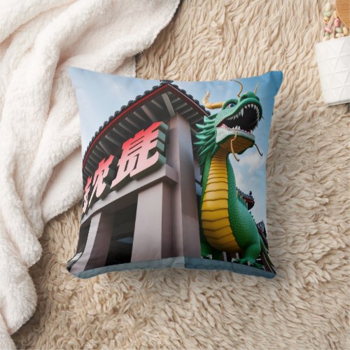 Imperial Chinese Dragon Throw Pillow