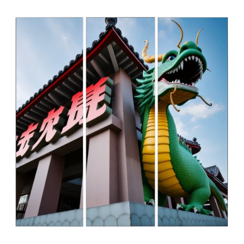 Imperial Chinese Dragon Triptych