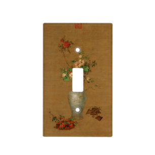 Imperial Chinese Floral Still Life by Castiglione Light Switch Cover