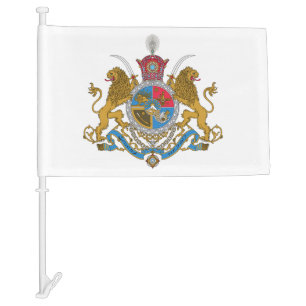 Imperial Coat of Arms of Iran (1925-1979) Car Flag