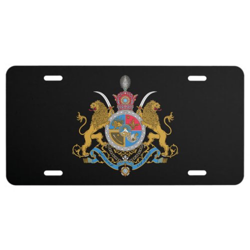 Imperial Coat of Arms of Iran 1925_1979 License Plate