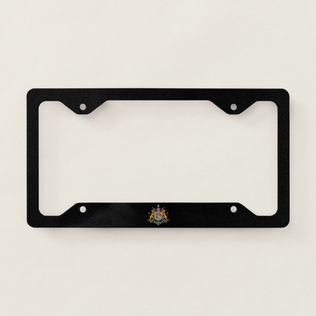 Imperial Coat of Arms of Iran (1925-1979) License Plate Frame (Front)