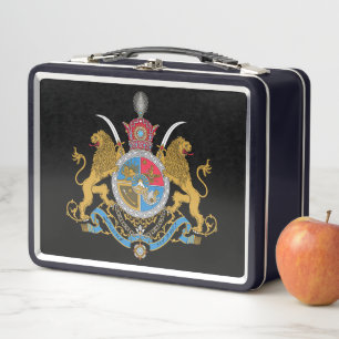 Imperial Coat of Arms of Iran (1925-1979) Metal Lunch Box