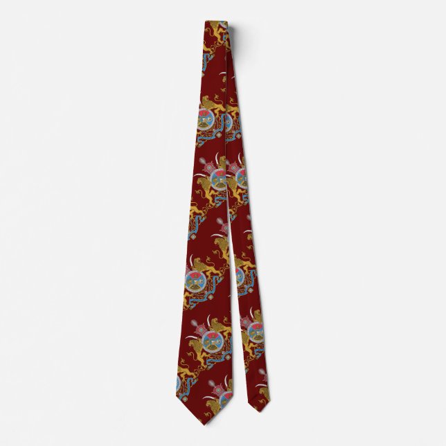 Imperial Coat of Arms of Iran (1925-1979) Neck Tie (Front)