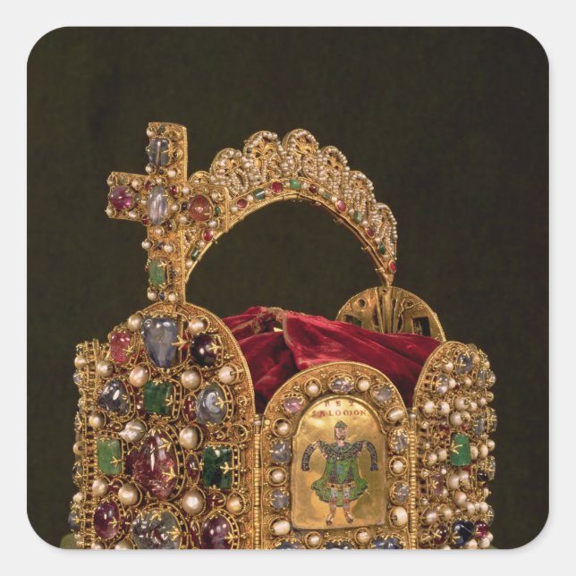 Imperial Crown made for the coronation of Otto Square Sticker (Front)