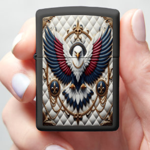 Imperial Eagle Leather-Style Luxe Zippo Lighter