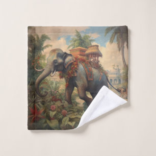 Imperial Elephant & Golden Pavilion Vintage Bath Towel Set
