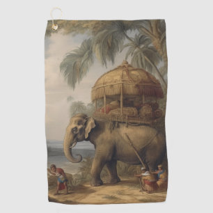Imperial Elephant Procession & Gilded Howdah Golf Towel