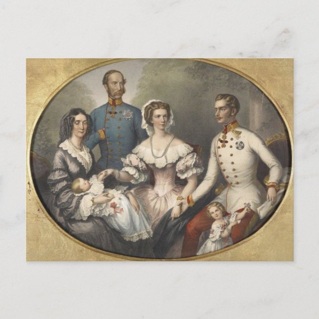 Imperial family Austria, Empress Sissi 1856 Postcard (Front)