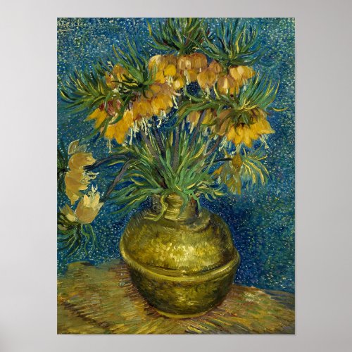 Imperial Fritillaries in a Copper Vase 1886 Poster