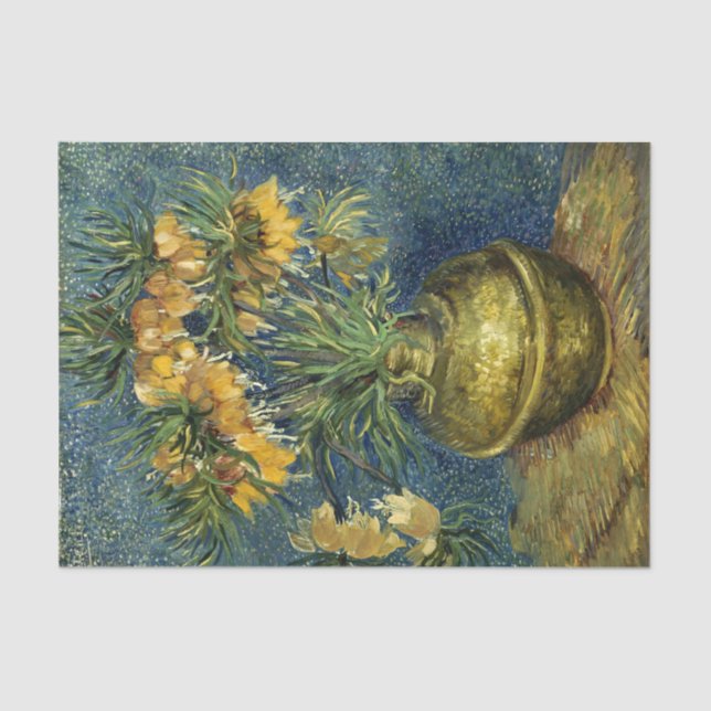 Imperial Fritillaries in a Copper Vase, Van Gogh  Tissue Paper (Front)