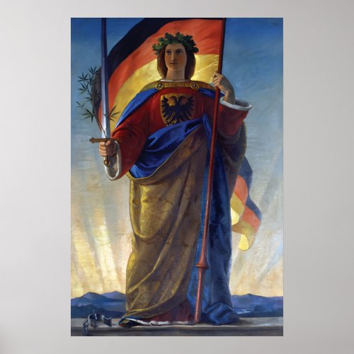 Imperial German WWI Painting Germania (poster Poster