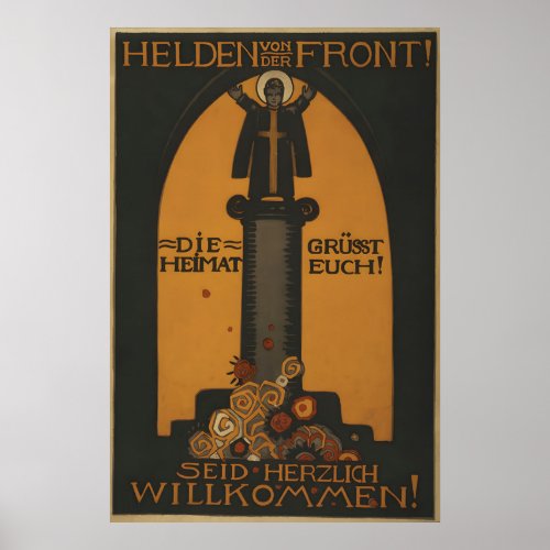 Imperial German WWI Poster Heroes of the