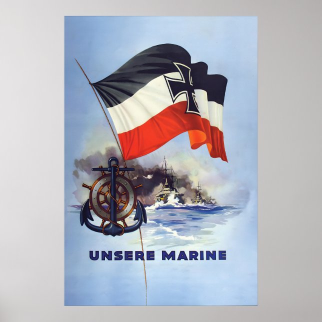 Imperial German WWI poster Our navy First World (Front)