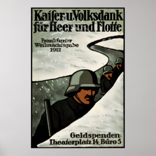 Imperial German WWI Propaganda Poster Christmas