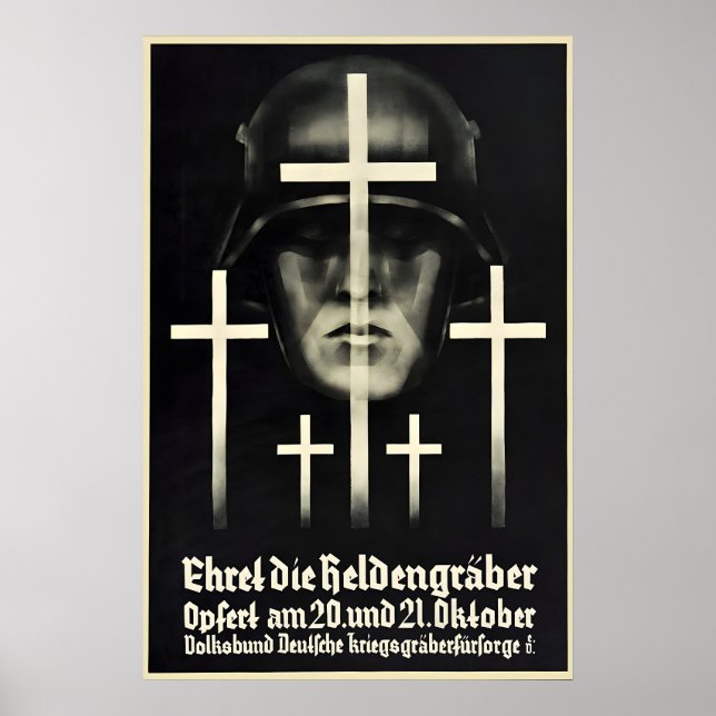 Imperial German WWI Propaganda Poster Honour the (Front)