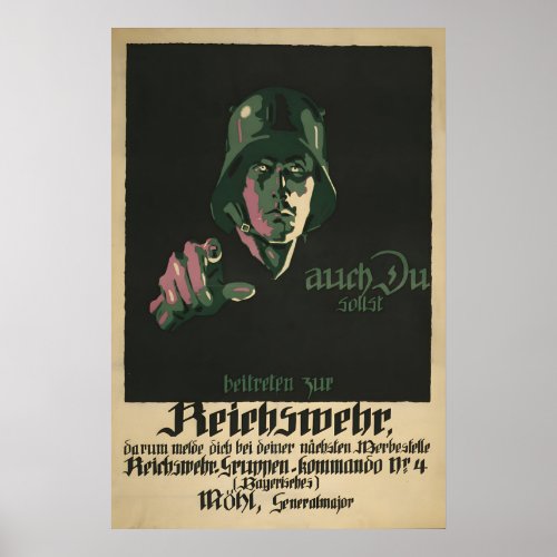 Imperial German WWI Propaganda Poster Join the