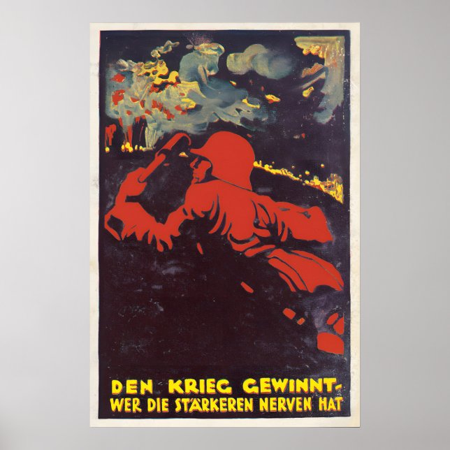 Imperial German WWI Propaganda Poster The one with (Front)
